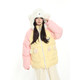 Cute and relaxed bear Velcro detachable hat cotton suit