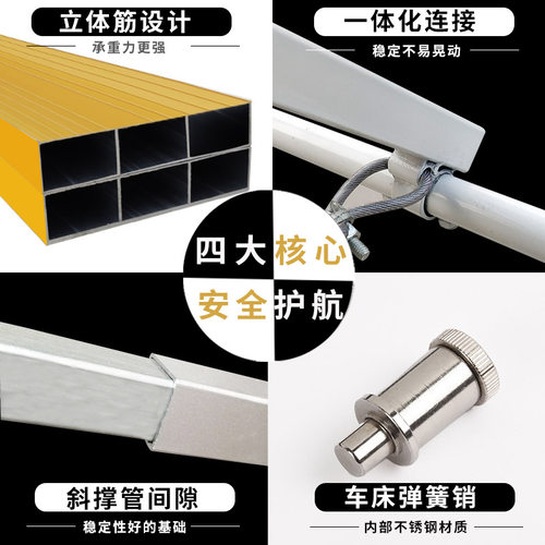 大象铝合金马凳折叠升降加厚脚手架厂家直销装修工程梯马登铁凳子 - 图1