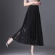 Lace skirt for women 2025 spring and autumn popular versatile a-line mid-length skirt with large hem mesh hollow fairy pleated skirt