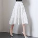 2025 Spring and Autumn New High-waisted Super Hot Fairy Sweet Chiffon Tassel Skirt Mid-Length Skirt Chic