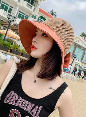 女韩版潮百搭夏季帽子渔夫帽