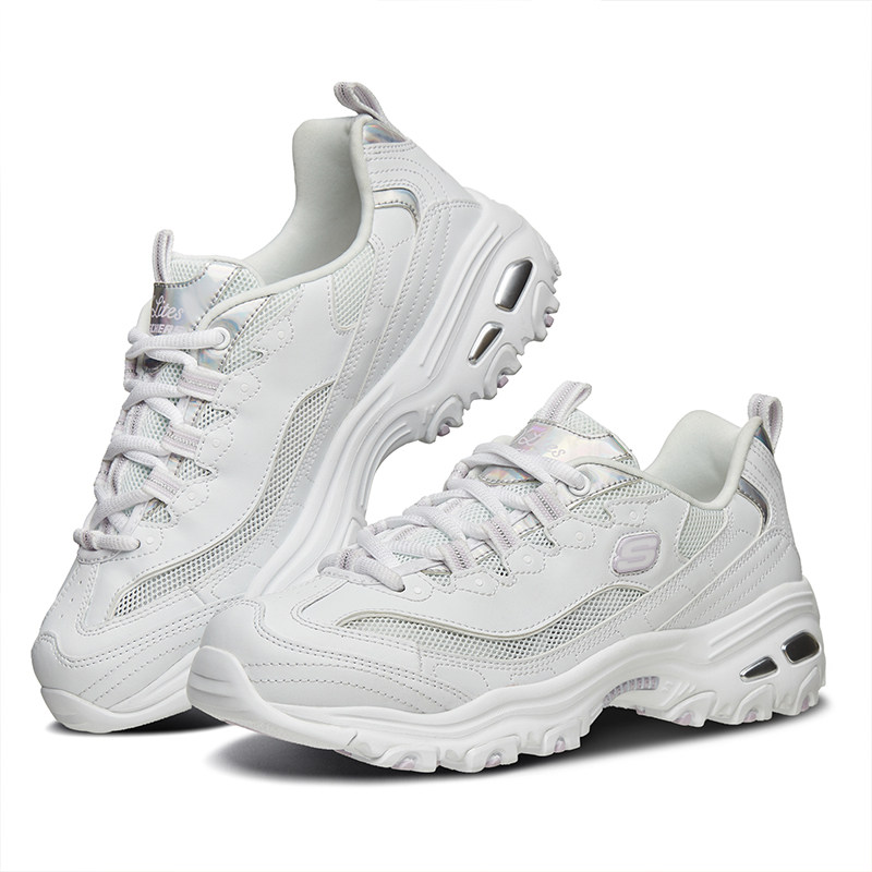 Skechers斯凯奇女鞋秋冬季款女款透气小白鞋复古老爹鞋运动熊猫鞋,淘宝优惠券,粉丝福利购,淘宝优惠卷