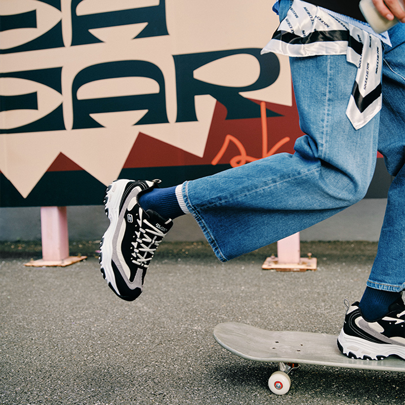 Skechers斯凯奇男鞋奶茶熊椰乳拿铁熊猫鞋秋冬季款运动休闲老爹鞋 - 图2