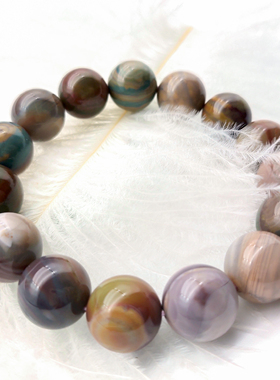 天然龙纹饰品情侣单圈阿拉善彩玉