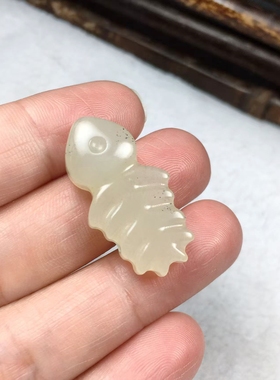 全新岫玉水墨鱼骨吊坠包邮