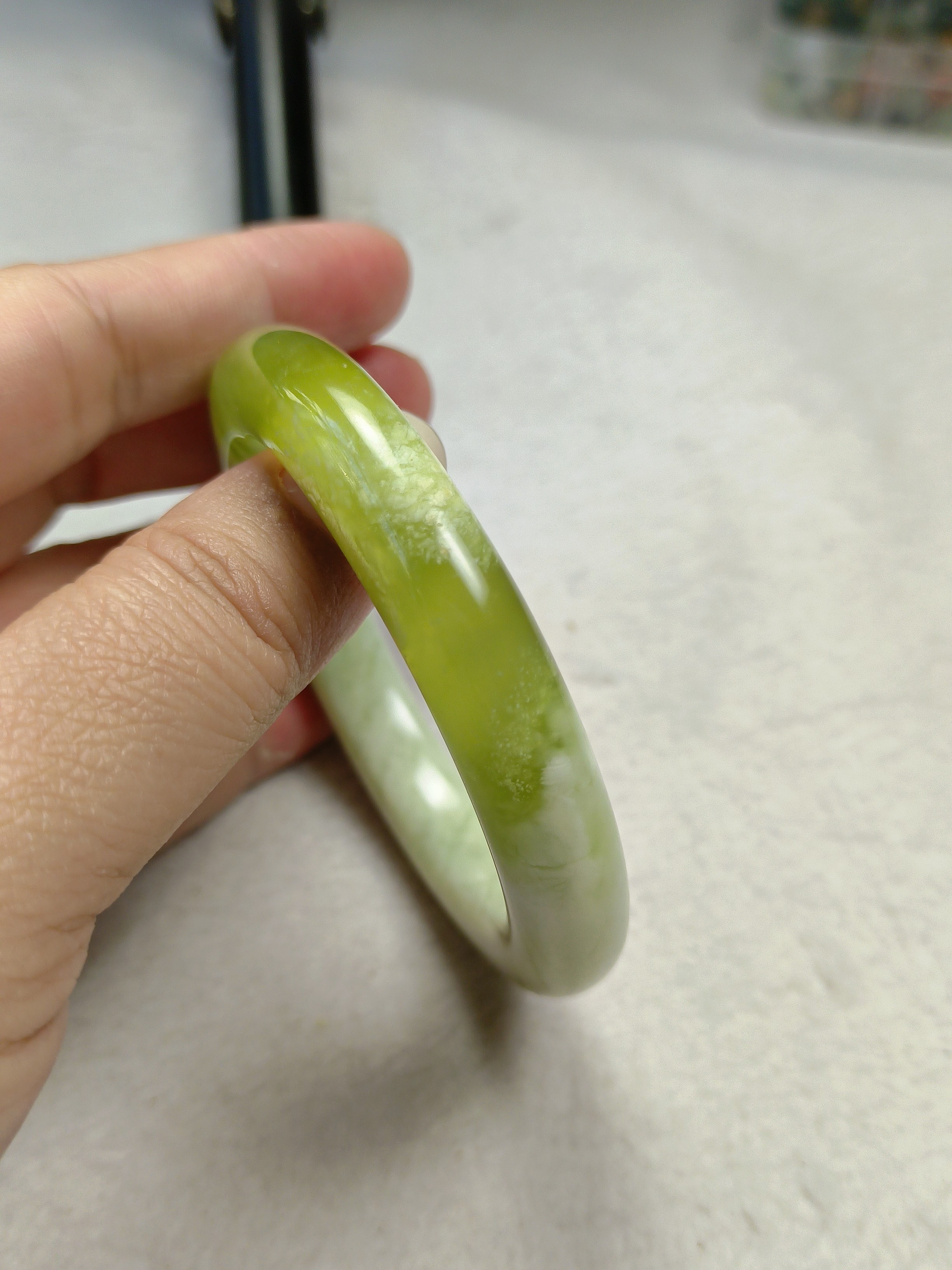 岫玉手镯正圈53口三家子甲翠手镯天然玉石一物一图保真包邮,淘宝优惠券,粉丝福利购,淘宝优惠卷