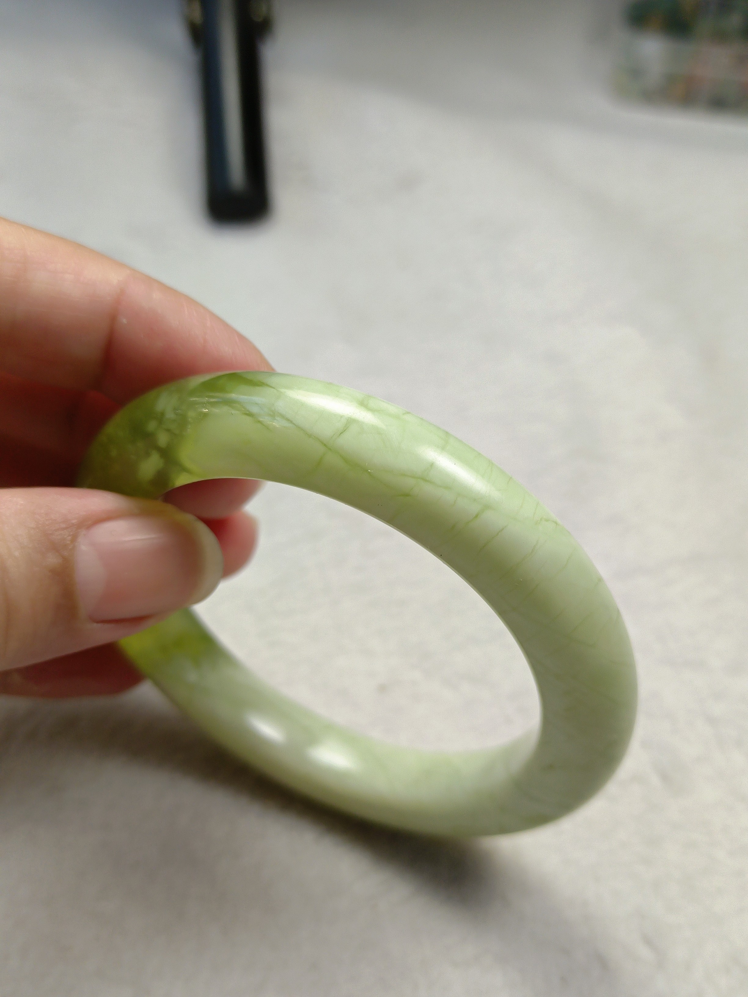 岫玉手镯正圈53口三家子甲翠手镯天然玉石一物一图保真包邮,淘宝优惠券,粉丝福利购,淘宝优惠卷