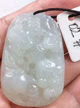 三脚金蟾岫玉吊坠毛衣链挂件 引贵人，聚财气，小金蟾有大力气。