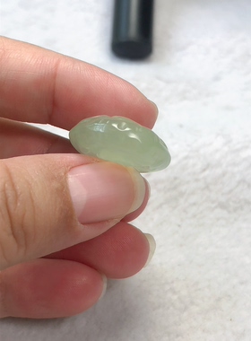 岫玉牡丹花小吊坠冰