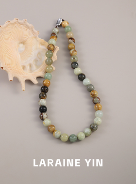 LARAINE YIN复古小众串珠项链新中式高级感圆珠叠戴锁骨链