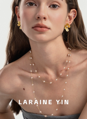 满天星人造珍珠项链长款锁骨链