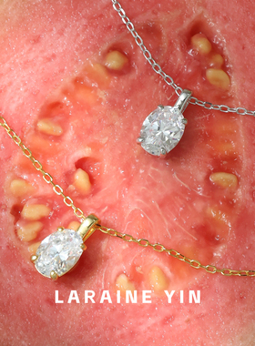 【买3免1】四爪椭圆锆石925纯银项链女 轻奢小众精致礼服百搭饰品