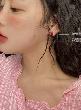 TOGGLER小小世界珐琅蝴蝶结耳钉