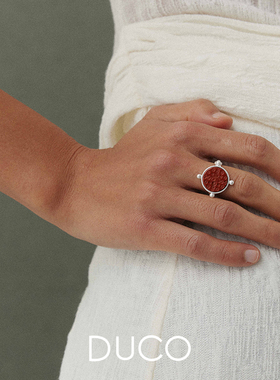 Amorflora系列圆形镶嵌S戒指