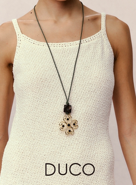 Fidiora四叶草大花镂空项链