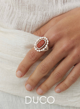 Amorflora系列S纹理花环戒指