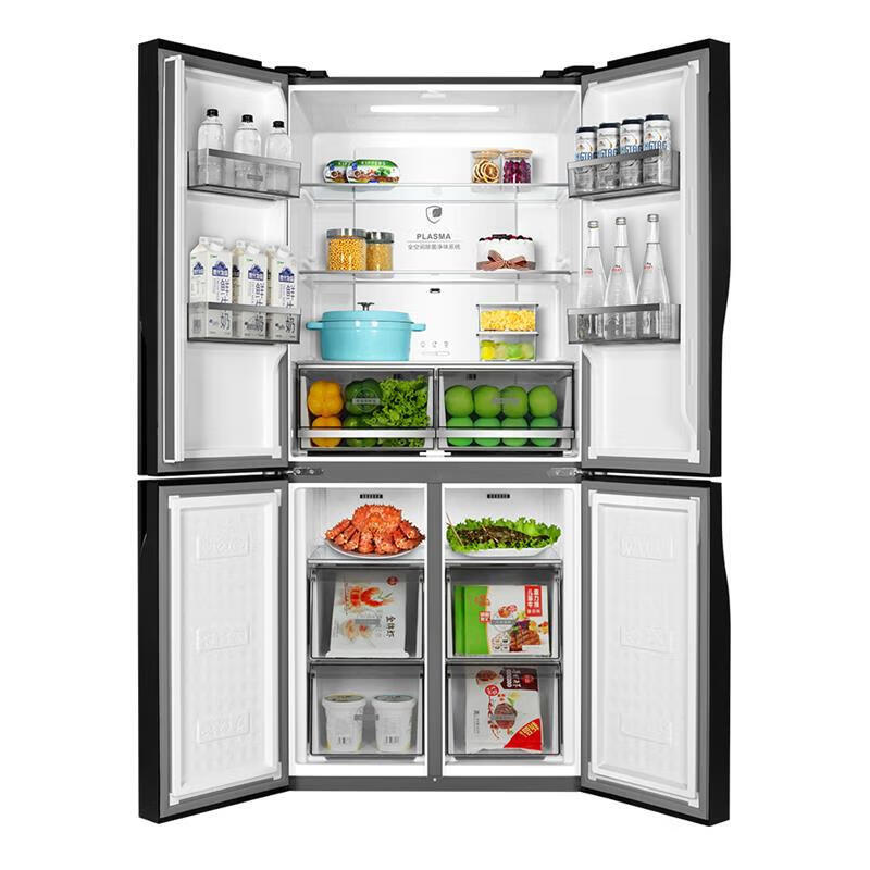 格力晶弘506L十字四开门双开对开门电冰箱家用变频一级大容量无霜