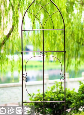 尖顶可拆式欧式屏风架铁线莲月季爬藤花架花幕架园艺用品 包邮