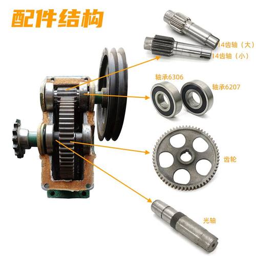 小型混凝土搅拌机配件变速箱齿轮齿轴工地小圆罐滚筒减速机齿轮轴 - 图0