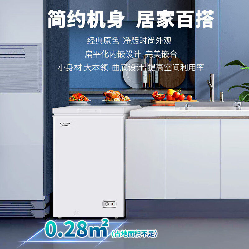 澳柯玛100升h家用小型迷你小冰箱 名丰电器冷柜
