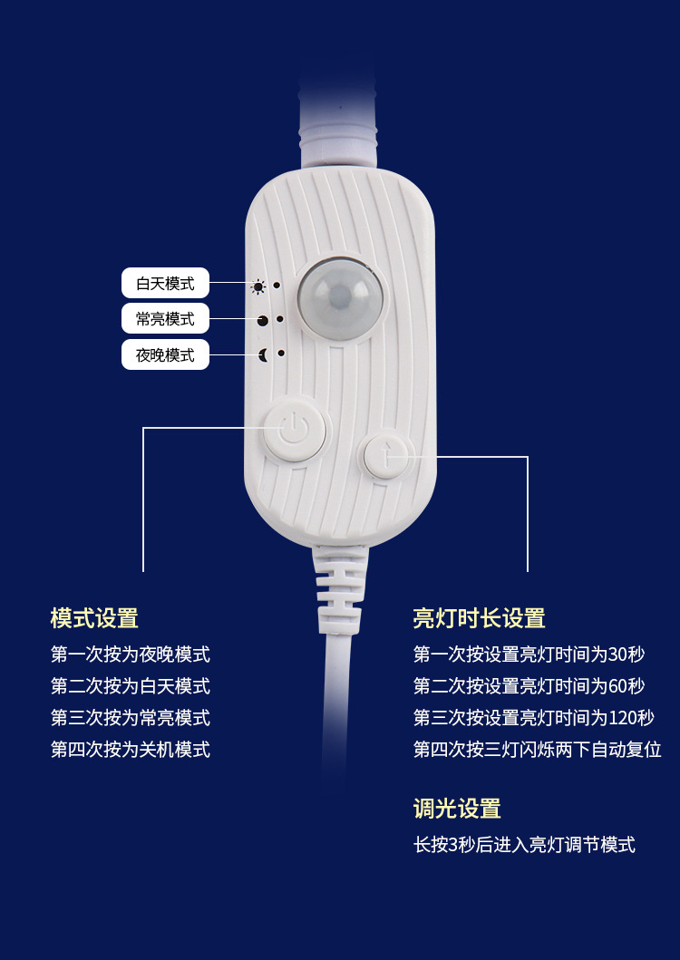 12v悬浮床人体感应COB灯带插电使用高常亮无光斑自粘灯条可调亮度 - 图3