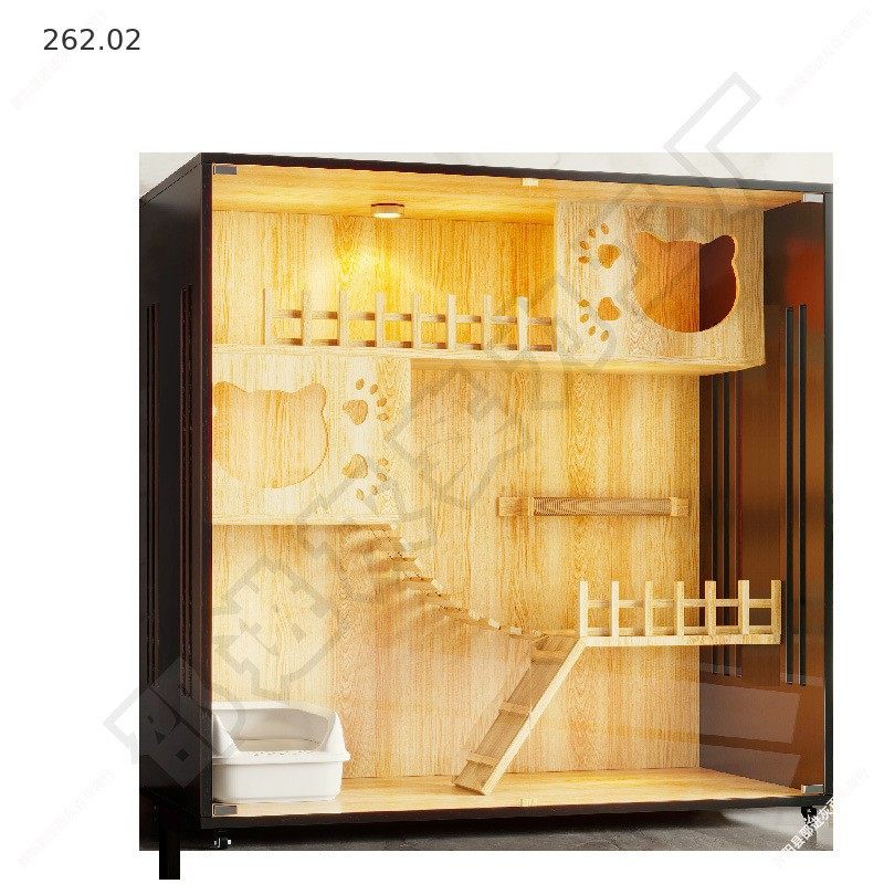 猫别墅家用木质大空间猫窝封闭式豪华猫舍猫柜宠物柜猫笼家用室内,淘宝优惠券,粉丝福利购,淘宝优惠卷