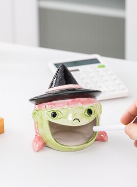 Homeside幽灵小鬼烟灰缸创意可爱造型陶瓷烛台万圣节蜡烛托摆件款