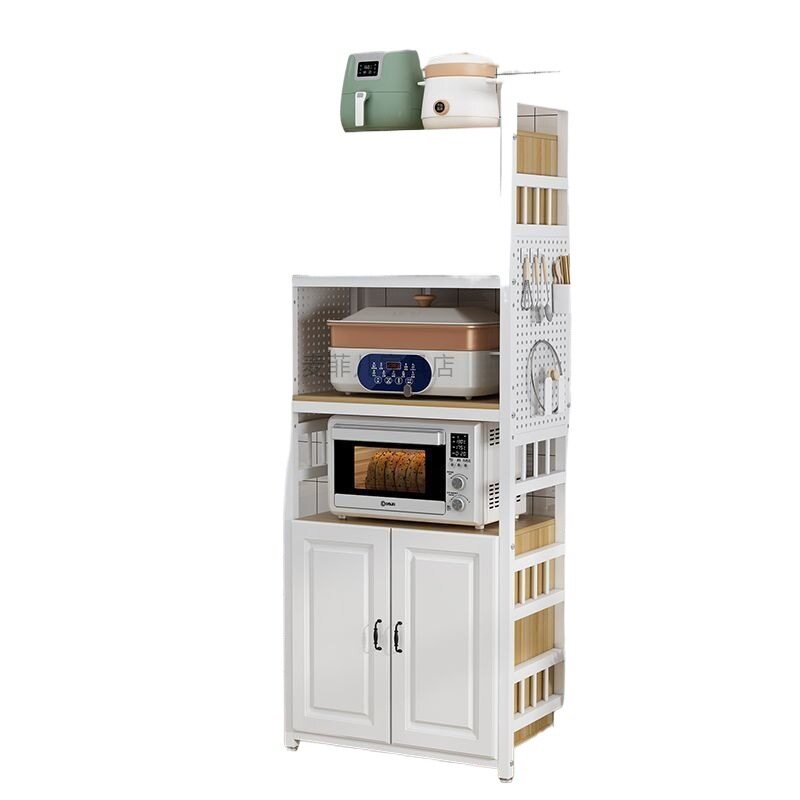 Perforated board kitchen shelf floor-standing multi-layer microwave oven