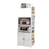 Perforated board kitchen shelf floor-standing multi-layer microwave oven