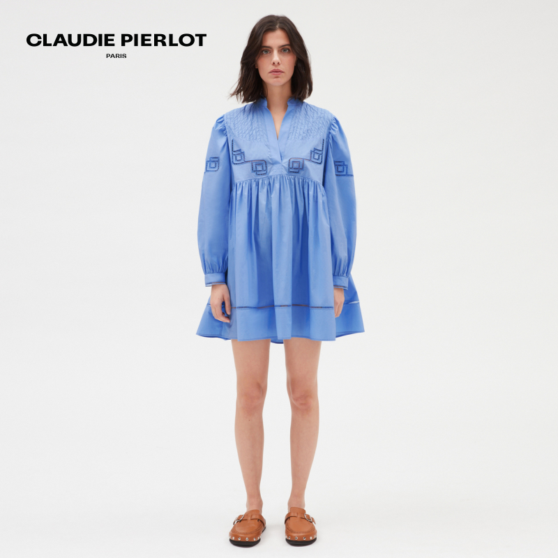 【博主同款】CLAUDIE PIERLOT Outlet镂空连衣裙娃娃裙CFPRO01875 - 图0