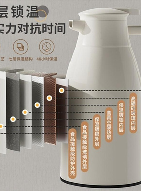 果子良品保温壶家用可携式居家学生宿舍水壶新款玻璃内胆通用暖水