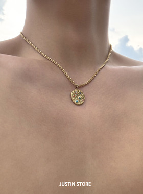 美拉德系列多巴胺吊坠项链男