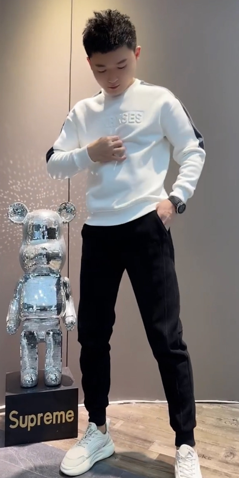 BXBM2025秋冬季新款百搭长袖T恤男士时尚钢印加绒加厚圆领卫衣男,淘宝优惠券,粉丝福利购,淘宝优惠卷