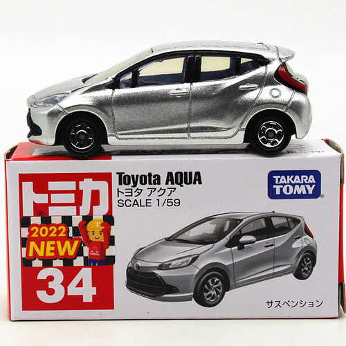 TOMY多美卡tomica合金玩具车模型新34号丰田AQUA初回特别版1比59-图1