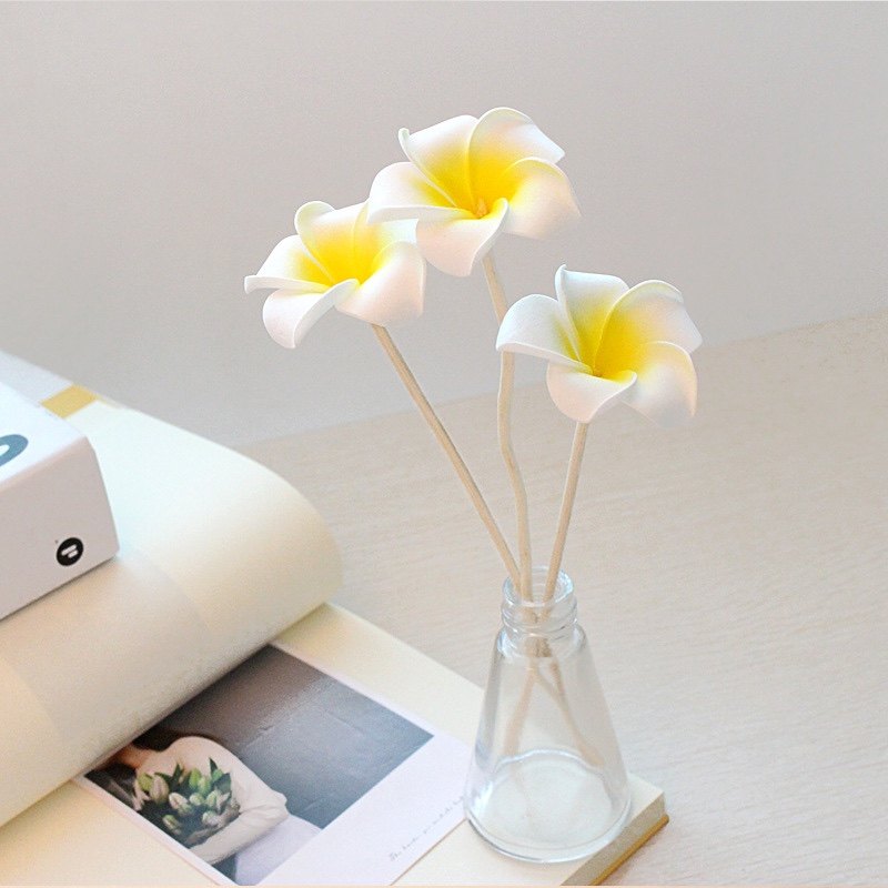 小清新白色鸡蛋花北欧风格桌面客厅摆设轻奢礼物无火香薰配件,淘宝优惠券,粉丝福利购,淘宝优惠卷