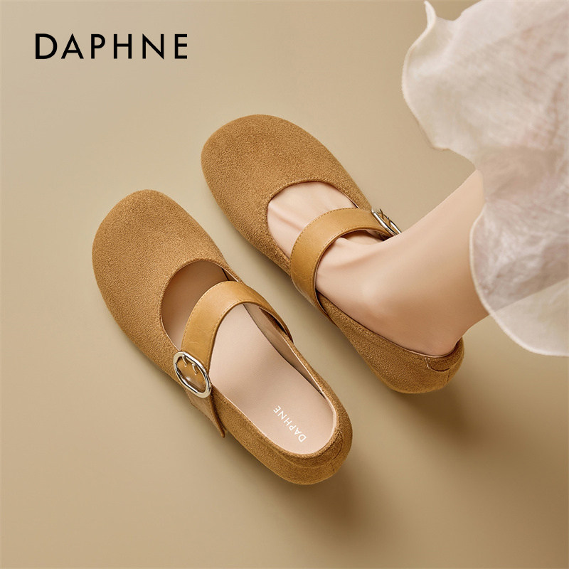 达芙妮内增高玛丽珍鞋女2026春季新款绝美浅口单鞋复古绒面勃肯鞋,淘宝优惠券,粉丝福利购,淘宝优惠卷