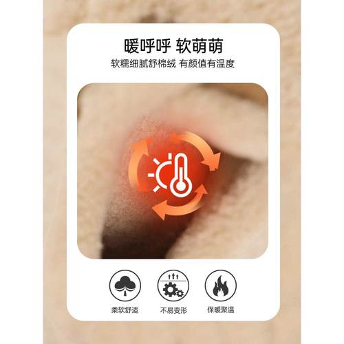 达芙妮加绒勃肯鞋女2025冬季新款真皮女鞋一脚蹬软底棉鞋子雪地靴 - 图3