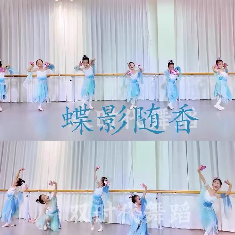 蝶影随香儿童古典舞蹈演出服中国风女夏荷风舞舞台表演服蝴蝶道具,淘宝优惠券,粉丝福利购,淘宝优惠卷