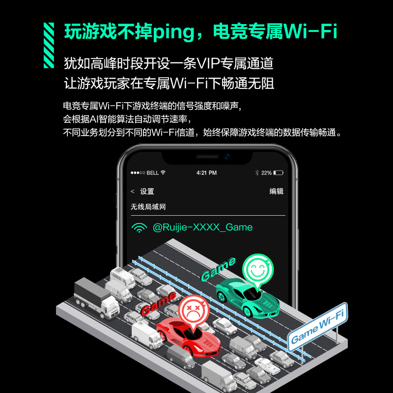 [顺丰]锐捷星耀全屋WiFi覆盖路由器 黑豹电竞X30E PRO+E12 PRO套装 分布式子母mesh组网 无线千兆家用大户型 - 图3