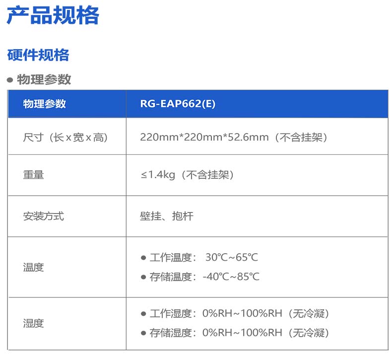 Ruijie锐捷睿易网络高功率全向AP室外RG-EAP662E无线WiFi6远距离AX3000双频5G路由器别墅酒店组网官方旗舰店-图2