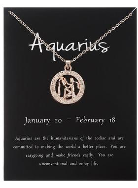 round stereoscopic pendant necklace 十二星座圆形立体吊坠项炼