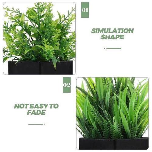 4Pcs Artificial Plant Small Fake Eucalyptus Plastic Indoor - 图2