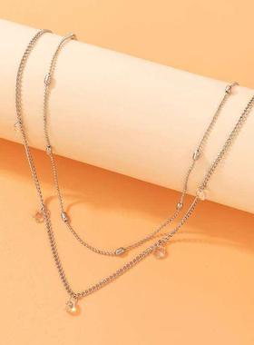 Jewelry fashion simple ball Beaded diamond necklace personal