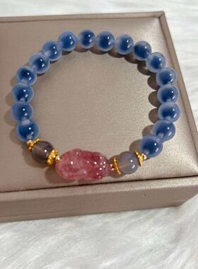 Niche Design Heart Agate Brlet Female Pixiu Beaded Brlet
