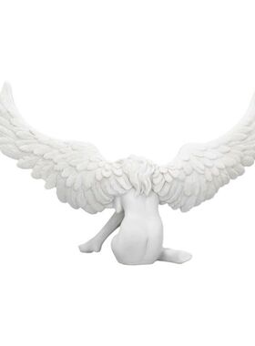 独立站天使树脂摆件装饰树脂翅膀摆件园林家居装饰工厂