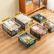 Large book storage box side open door outdoor car student dormitory book box toys and debris transparent finishing box