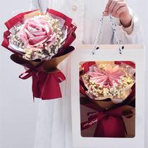 Rich Flowers Bouquet Material Diy A Finished Product Delivered Handpacked Birthday Gift Idea Creative Spending Money Materials Bag 