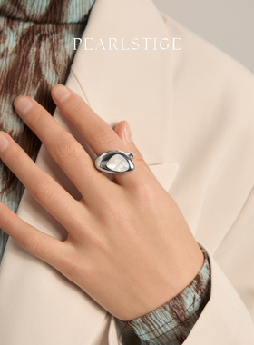 PEARLSTIGE至如极简蝴蝶贝母戒指