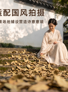 桂花叶铺设场地市集铺陈拍摄布景