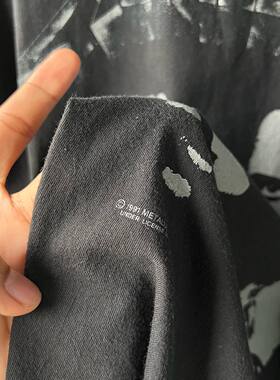罕见水洗重磅破坏tee！METALLICA四脸高街Vintage长袖T恤